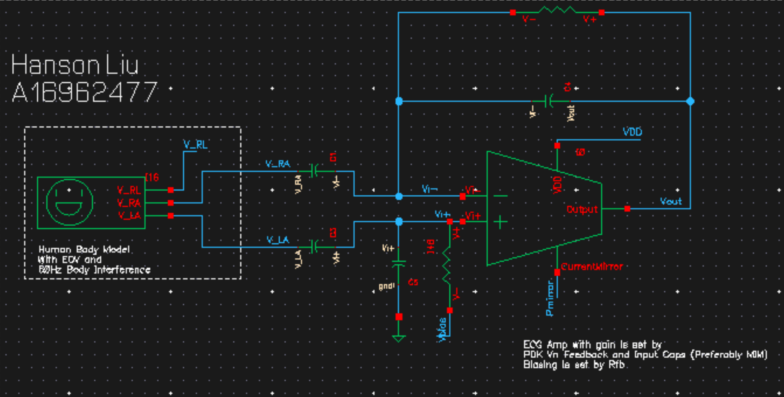 ECG instrumentation amplifier test-bench